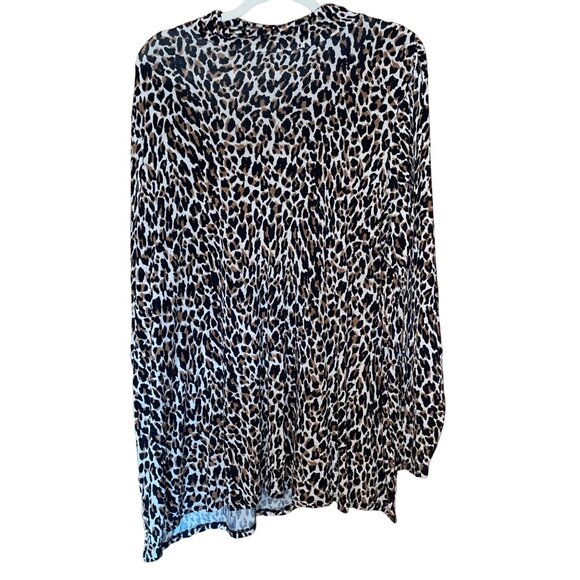 Lane Bryant Leopard Print Long Sleeve Blouse Size 22/24 Womens Animal Print - Picture 1 of 5
